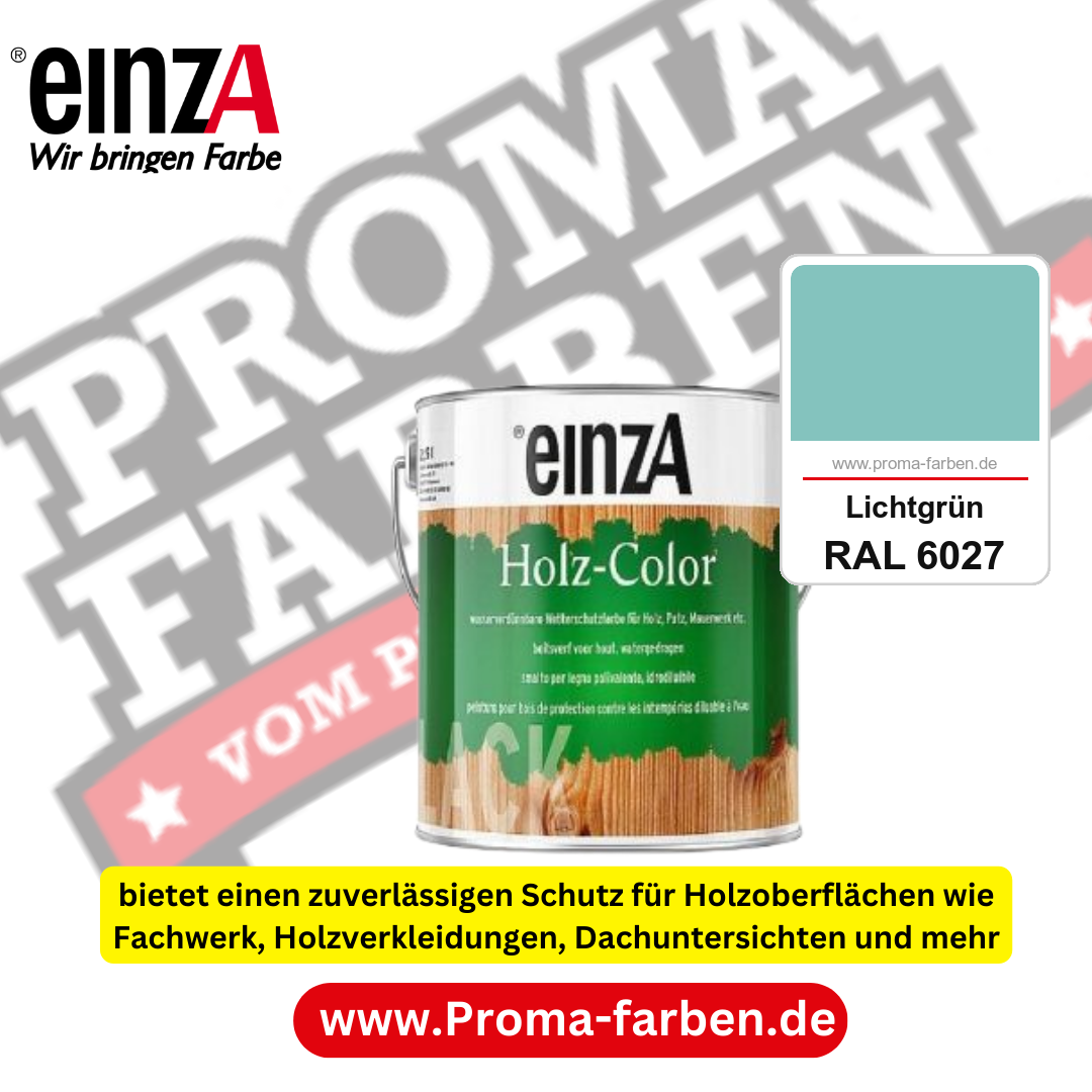 einzA Holz-Color kaufen bei Proma Farben RAL 6027 Lichtgrün