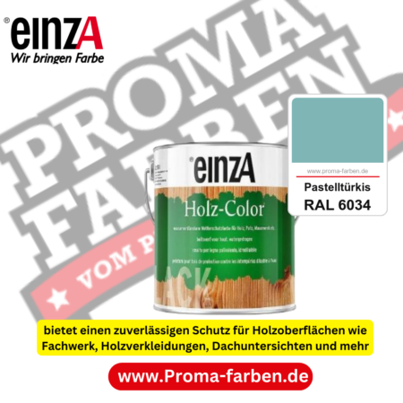 einzA Holz-Color kaufen bei Proma Farben RAL 6034 Pastelltürkis