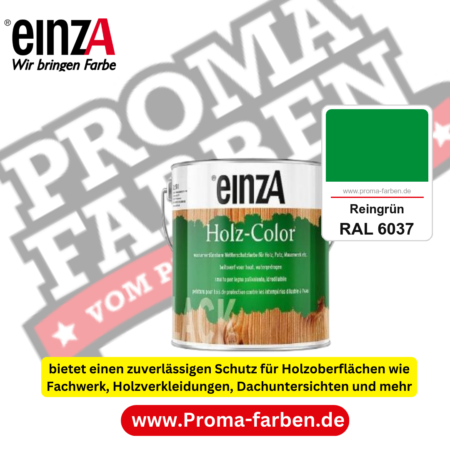 einzA Holz-Color kaufen bei Proma Farben RAL 6037 Reingrün