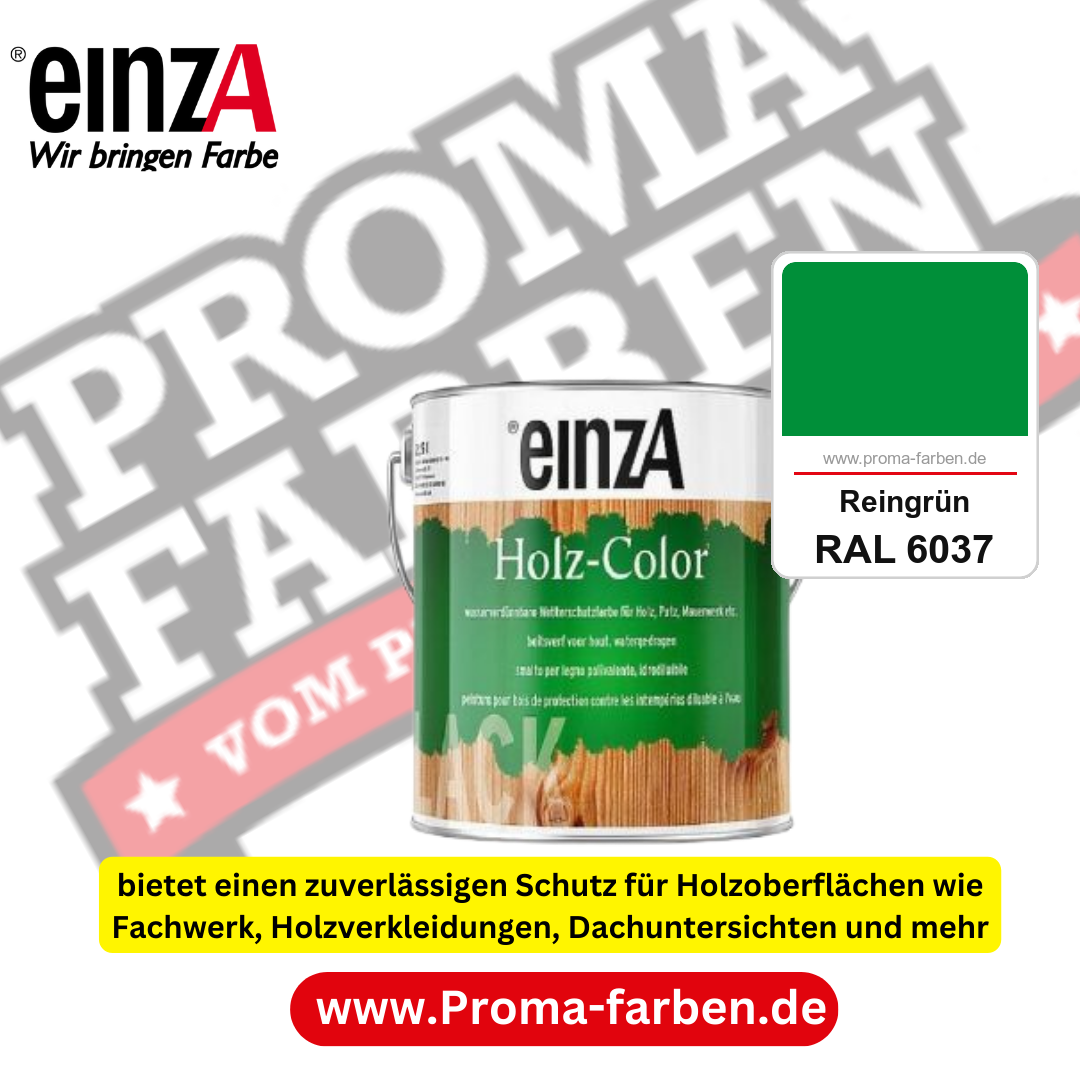 einzA Holz-Color kaufen bei Proma Farben RAL 6037 Reingrün