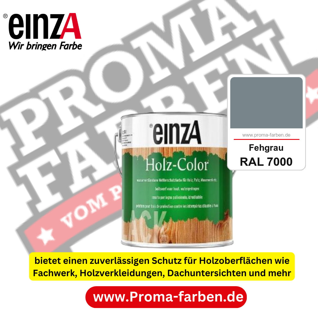 einzA Holz-Color kaufen bei Proma Farben RAL 7000 Fehgrau