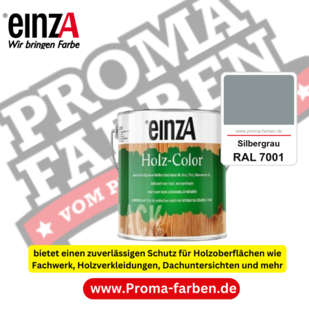einzA Holz-Color kaufen bei Proma Farben RAL 7001 Silbergrau