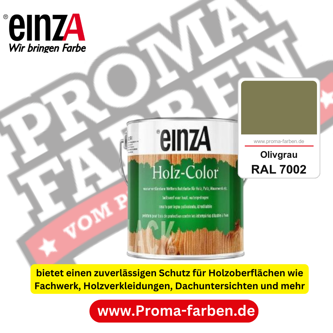 einzA Holz-Color kaufen bei Proma Farben RAL 7002 Olivgrau