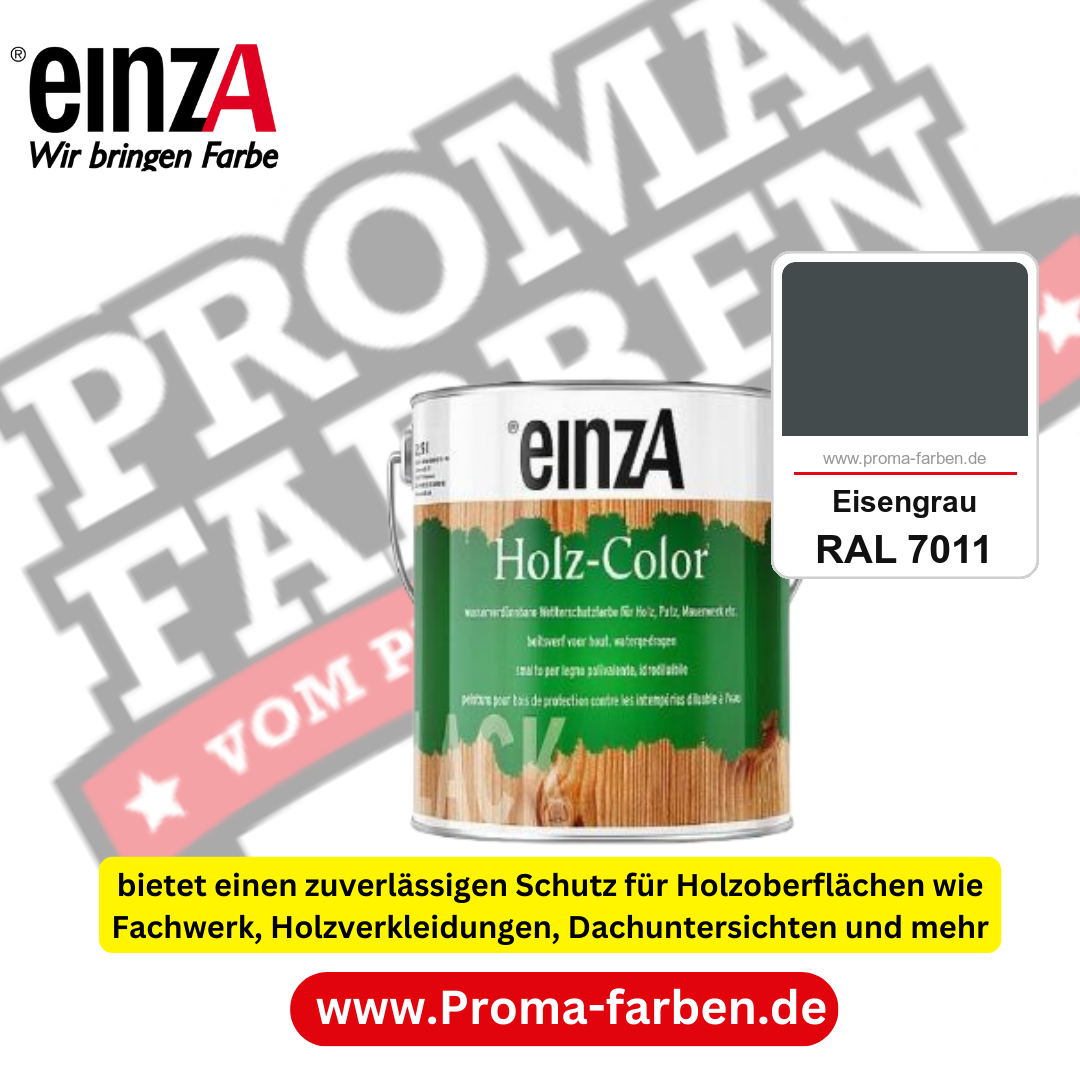 einzA Holz-Color kaufen bei Proma Farben RAL 7011 Eisengrau