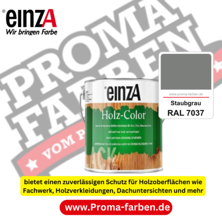 einzA Holz-Color kaufen bei Proma Farben RAL 7037 Staubgrau