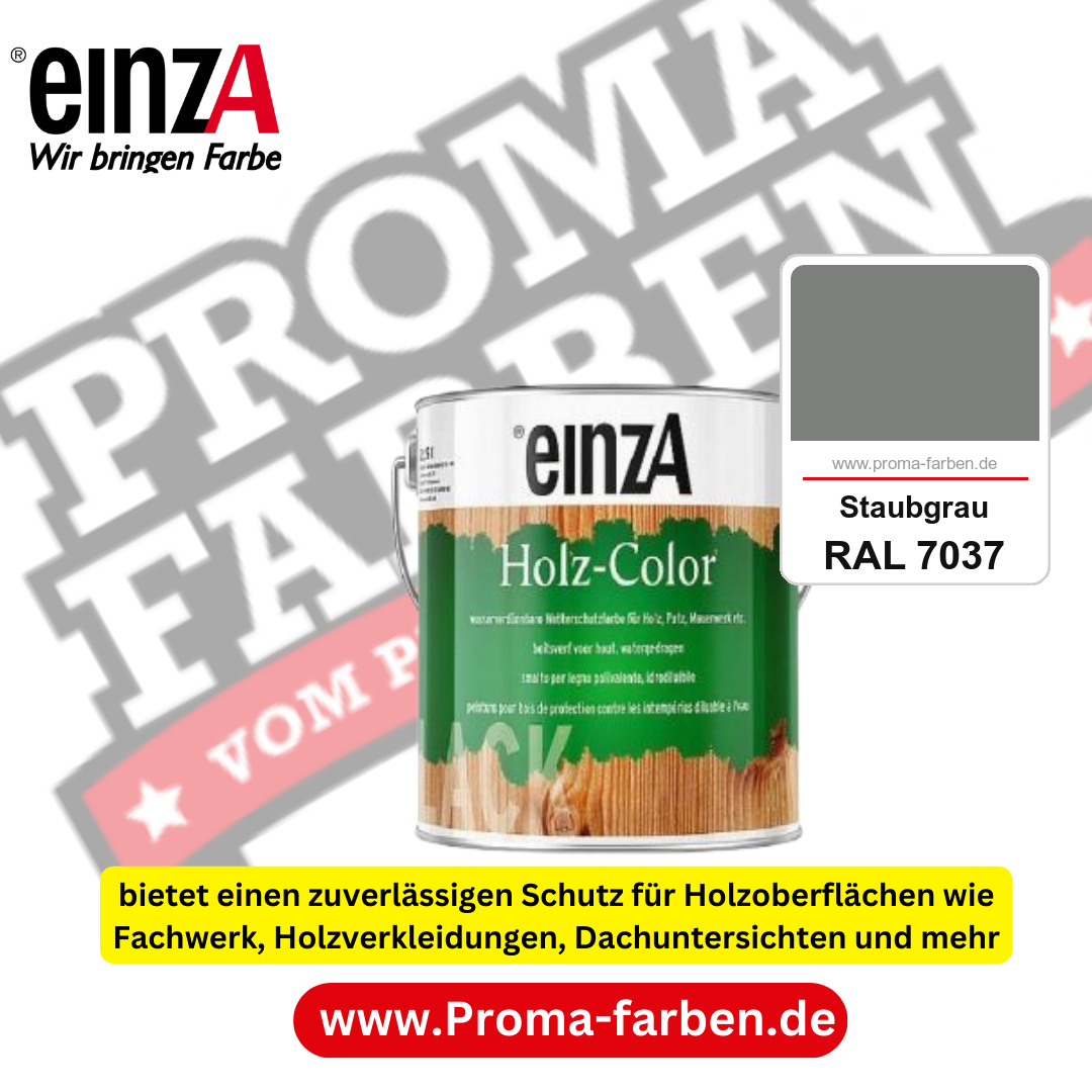 einzA Holz-Color kaufen bei Proma Farben RAL 7037 Staubgrau