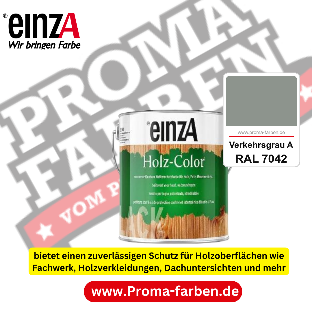 einzA Holz-Color kaufen bei Proma Farben RAL 7042 Verkehrsgrau A