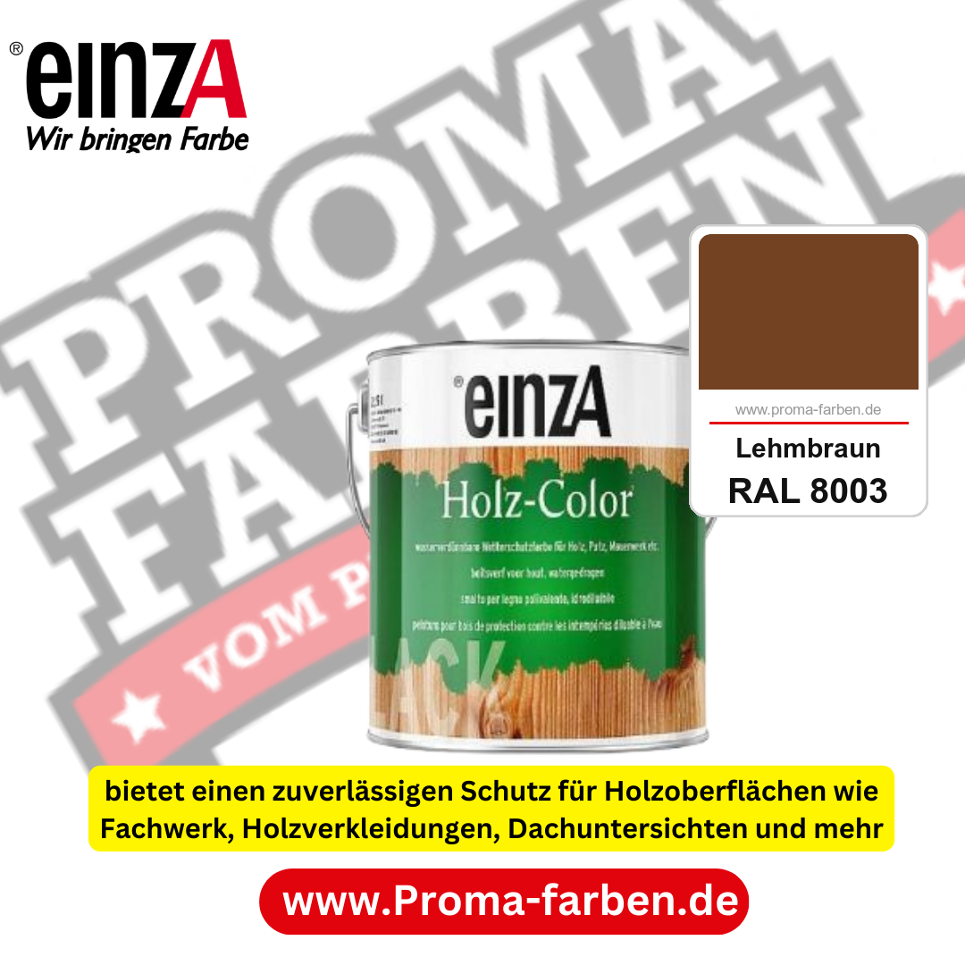 einzA Holz-Color kaufen bei Proma Farben RAL 8003 Lehmbraun
