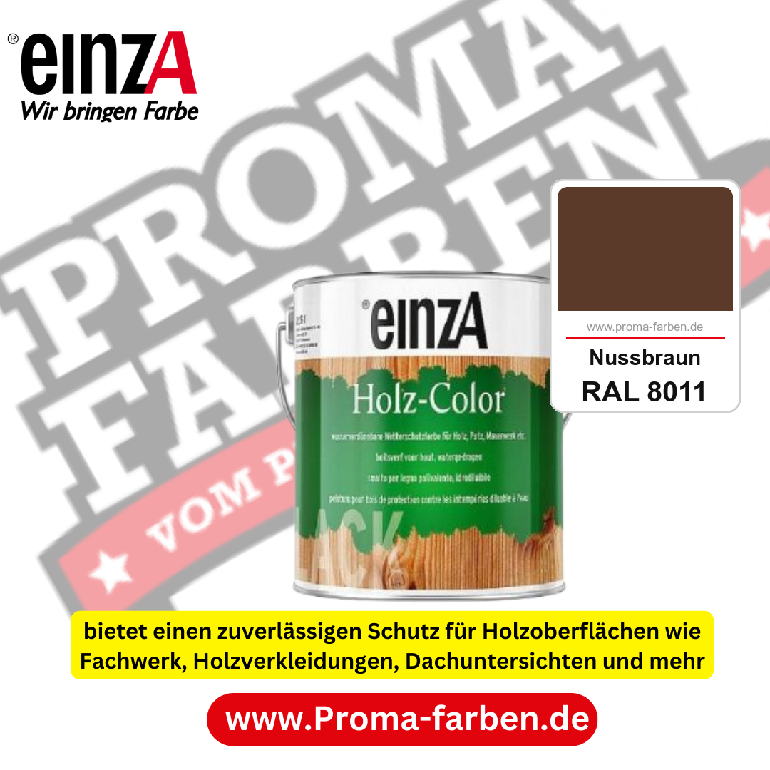 einzA Holz-Color kaufen bei Proma Farben RAL 8011 Nussbraun