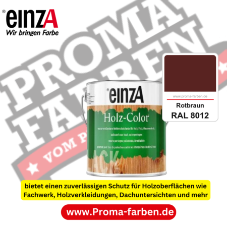 einzA Holz-Color kaufen bei Proma Farben RAL 8012 Rotbraun