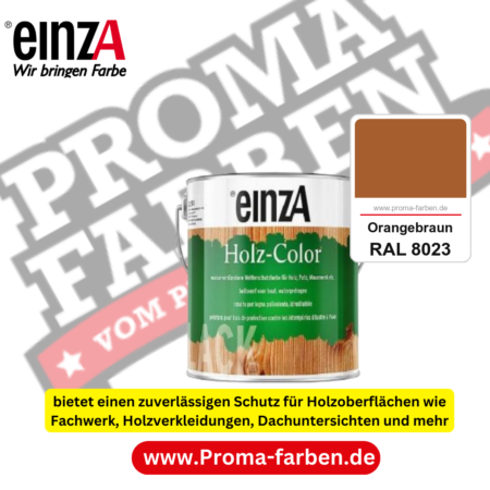 einzA Holz-Color kaufen bei Proma Farben RAL 8023 Orangebraun