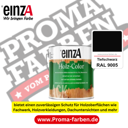 einzA Holz-Color kaufen bei Proma Farben RAL 9005 Tiefschwarz