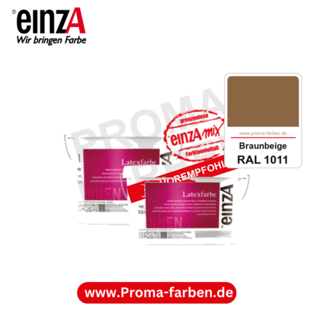 einzA Latexfarbe Premium kaufen bei Proma Farben RAL 1011 Braunbeige