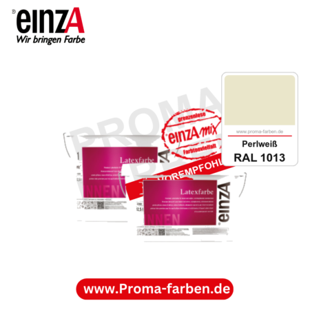 einzA Latexfarbe Premium kaufen bei Proma Farben RAL 1013 Perlweiß