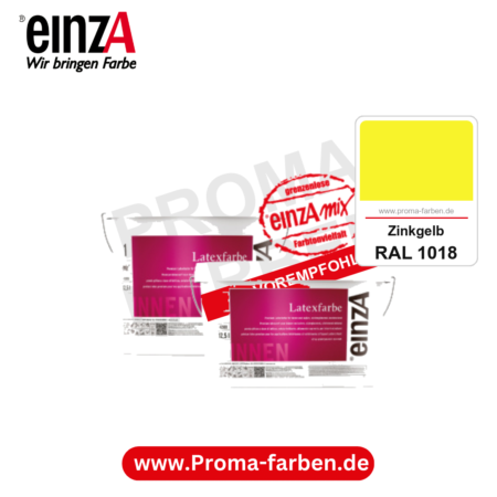 einzA Latexfarbe Premium kaufen bei Proma Farben RAL 1018 Zinkgelb