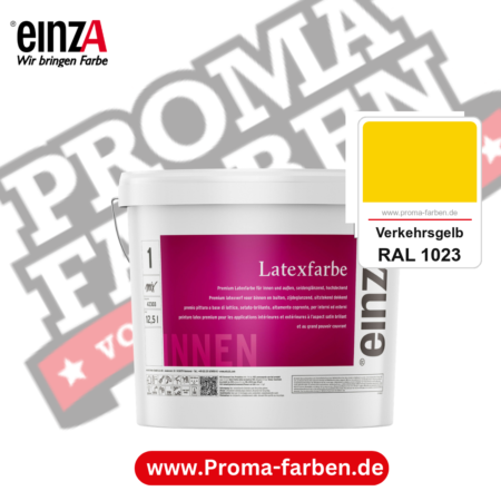 einzA Latexfarbe Premium kaufen bei Proma Farben RAL 1023 Verkehrsgelb