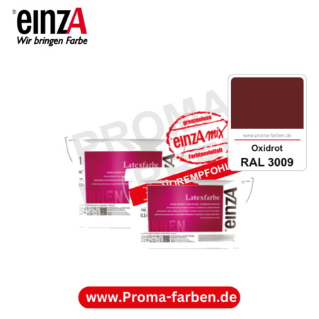 einzA Latexfarbe Premium kaufen bei Proma Farben RAL 3009 Oxidrot