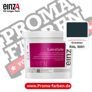 einzA Latexfarbe Premium RAL 5001 Grünblau