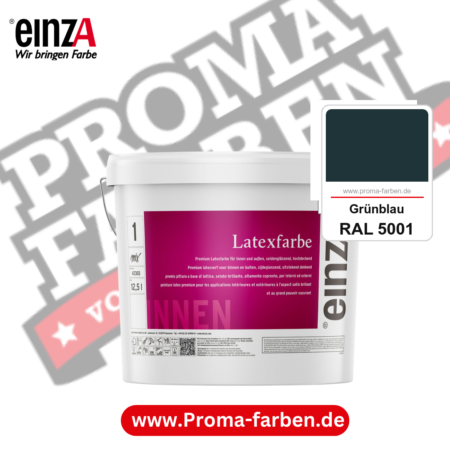 einzA Latexfarbe Premium kaufen bei Proma Farben RAL 5001 Grünblau