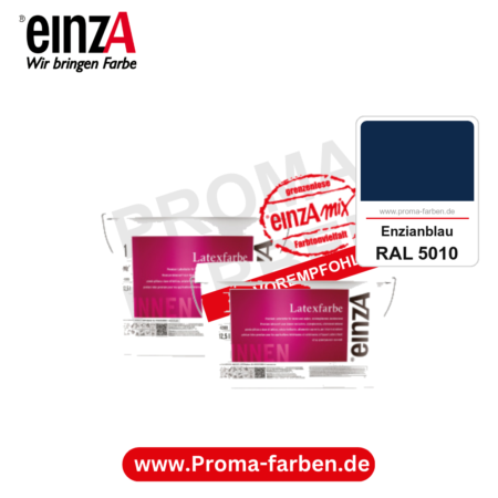 einzA Latexfarbe Premium kaufen bei Proma Farben RAL 5010 Enzianblau