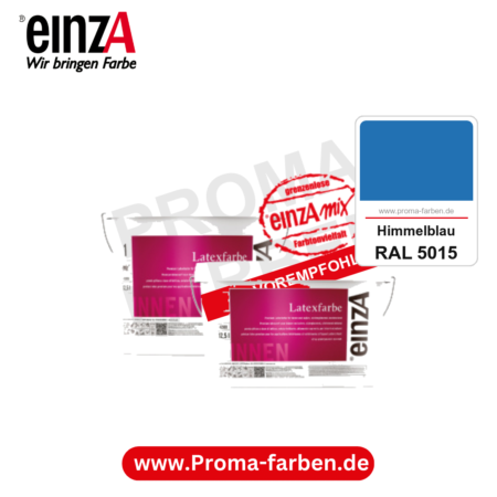 einzA Latexfarbe Premium kaufen bei Proma Farben RAL 5015 Himmelblau
