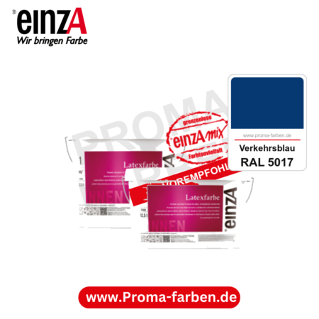 einzA Latexfarbe Premium kaufen bei Proma Farben RAL 5017 Verkehrsblau