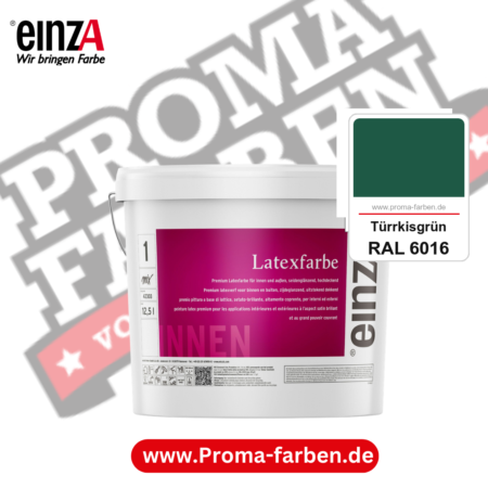 einzA Latexfarbe Premium kaufen bei Proma Farben RAL 6016 Türrkisgrün