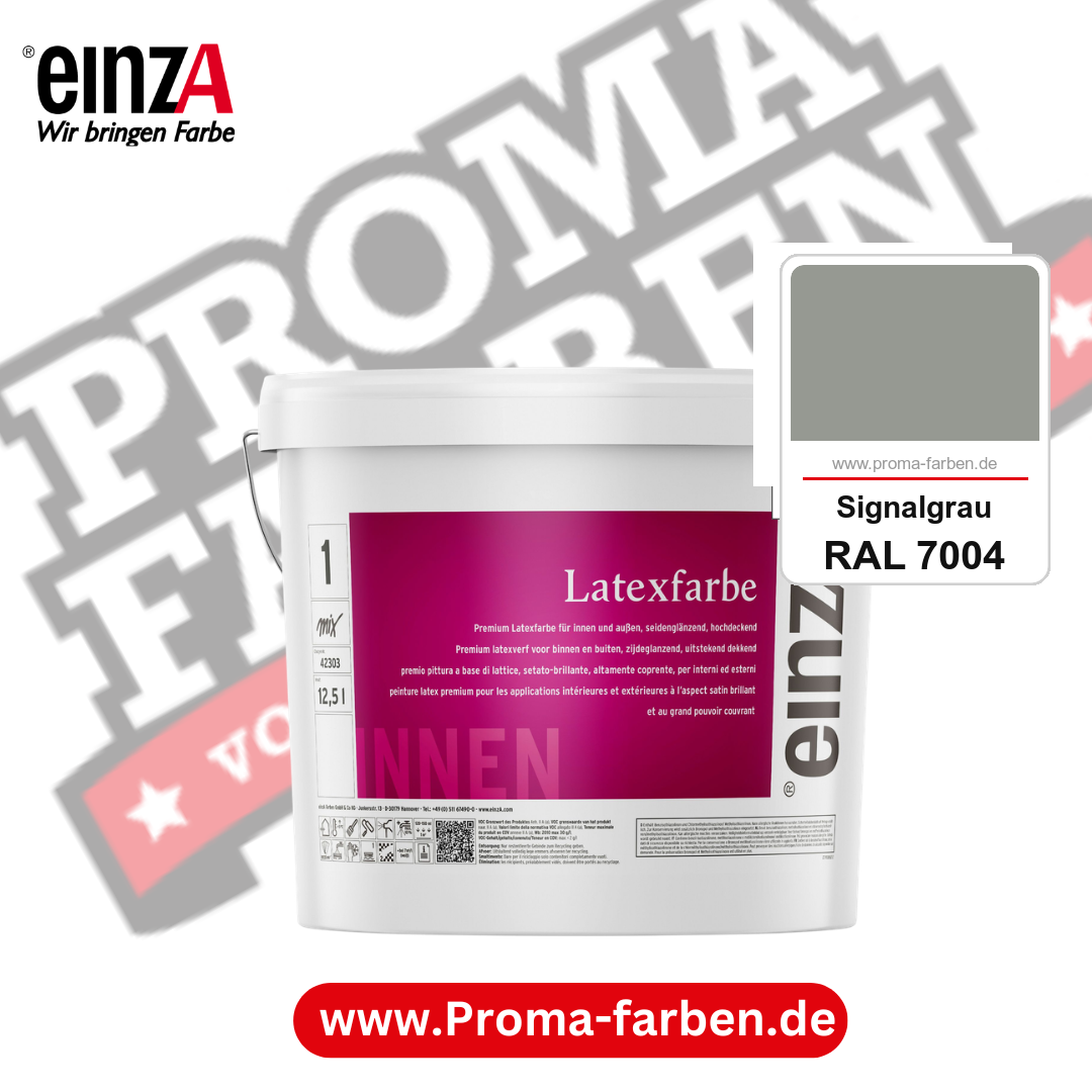 einzA Latexfarbe Premium kaufen bei Proma Farben RAL 7004 Signalgrau