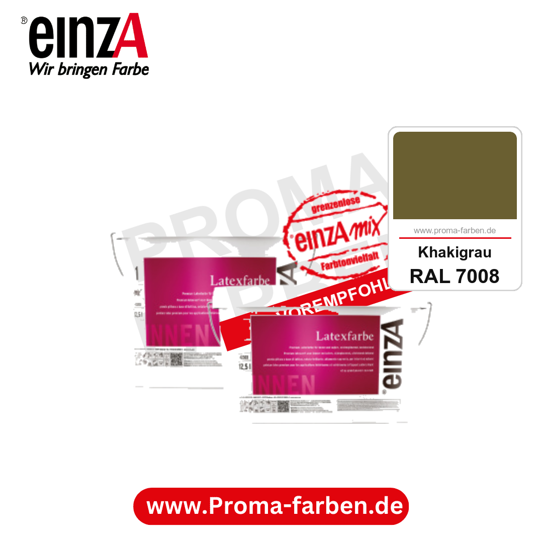 einzA Latexfarbe Premium kaufen bei Proma Farben RAL 7008 Khakigrau