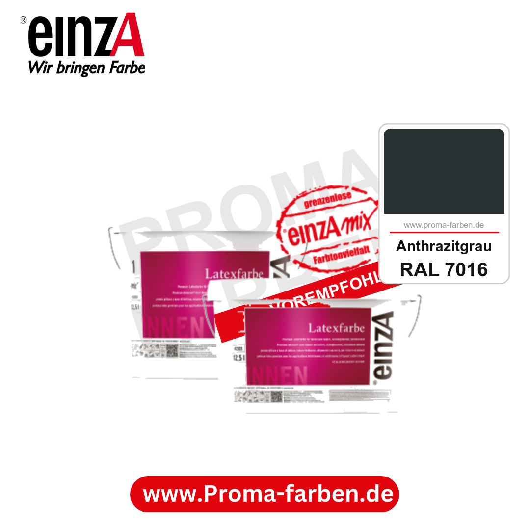 einzA Latexfarbe Premium kaufen bei Proma Farben RAL 7016 Anthrazitgrau