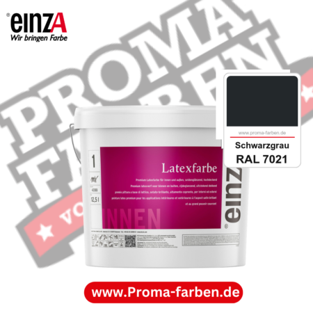 einzA Latexfarbe Premium kaufen bei Proma Farben RAL 7021 Schwarzgrau