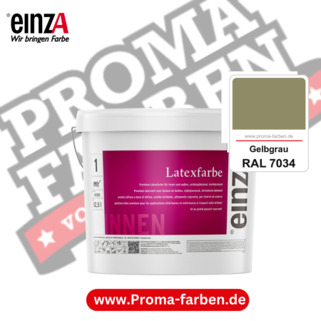 einzA Latexfarbe Premium kaufen bei Proma Farben RAL 7034 Gelbgrau
