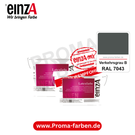 einzA Latexfarbe Premium kaufen bei Proma Farben RAL 7043 Verkehrsgrau B