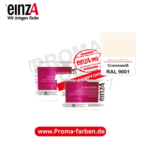 einzA Latexfarbe Premium kaufen bei Proma Farben RAL 9001 Cremeweiß