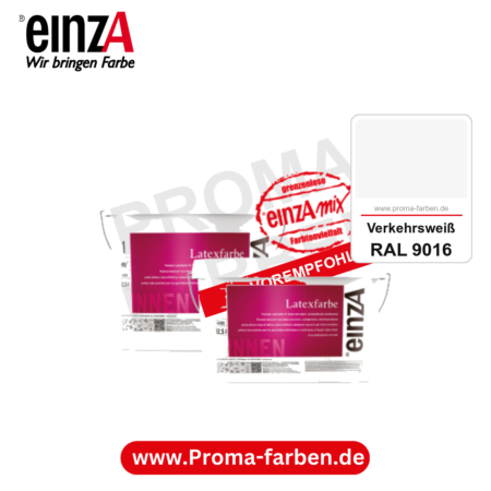 einzA Latexfarbe Premium kaufen bei Proma Farben RAL 9016 Verkehrsweiß