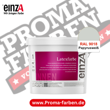 einzA Latexfarbe Premium kaufen bei Proma Farben RAL 9018 Papyrusweiß