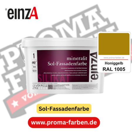 einzA mineralit Sol Fassadenfarbe kaufen bei Proma Farben RAL 1005 Honiggelb