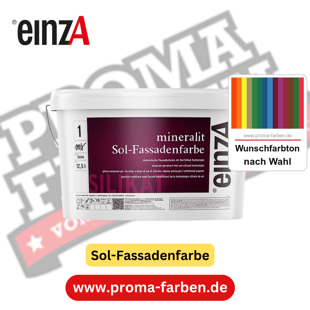 einzA mineralit Sol Fassadenfarbe kaufen bei Proma Farben Wunschfarbton