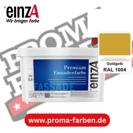 einzA Premium Fassadenfarbe kaufen bei Proma Farben RAL 1004 Goldgelb