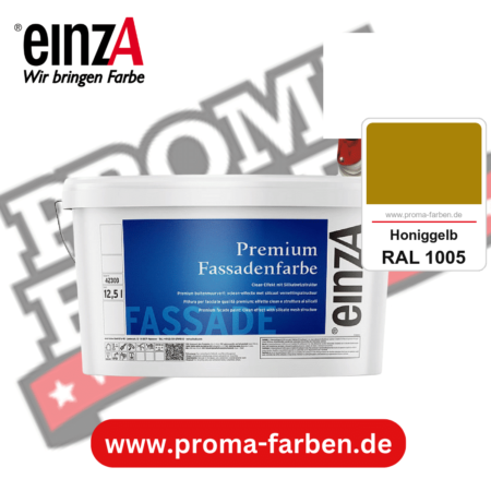 einzA Premium Fassadenfarbe kaufen bei Proma Farben RAL 1005 Honiggelb