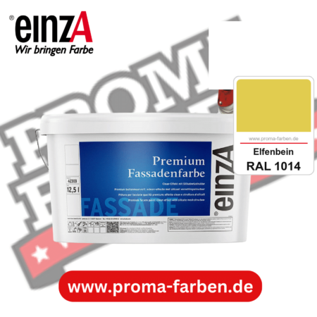 einzA Premium Fassadenfarbe kaufen bei Proma Farben RAL 1014 Elfenbein