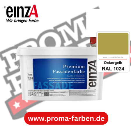 einzA Premium Fassadenfarbe kaufen bei Proma Farben RAL 1024 Ockergelb