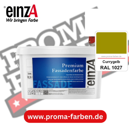 einzA Premium Fassadenfarbe kaufen bei Proma Farben RAL 1027 Currygelb