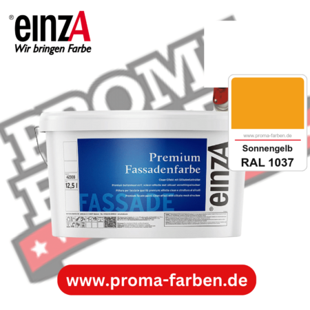 einzA Premium Fassadenfarbe kaufen bei Proma Farben RAL 1037 Sonnengelb