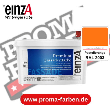 einzA Premium Fassadenfarbe kaufen bei Proma Farben RAL 2003 Pastellorange