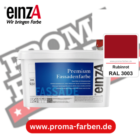 einzA Premium Fassadenfarbe kaufen bei Proma Farben RAL 3003 Rubinrot