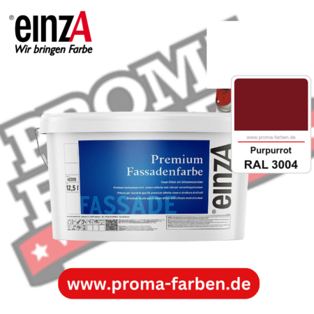einzA Premium Fassadenfarbe kaufen bei Proma Farben RAL 3004 Purpurrot