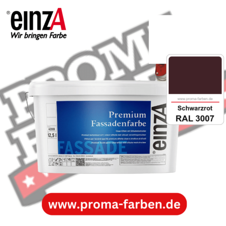 einzA Premium Fassadenfarbe kaufen bei Proma Farben RAL 3007 Schwarzrot