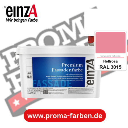 einzA Premium Fassadenfarbe kaufen bei Proma Farben RAL 3015 Hellrosa