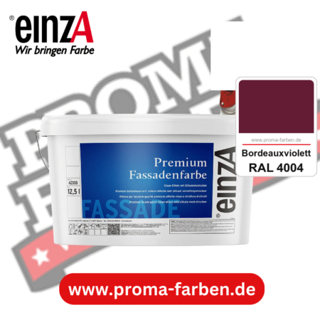 einzA Premium Fassadenfarbe kaufen bei Proma Farben RAL 4004 Bordeauxviolett